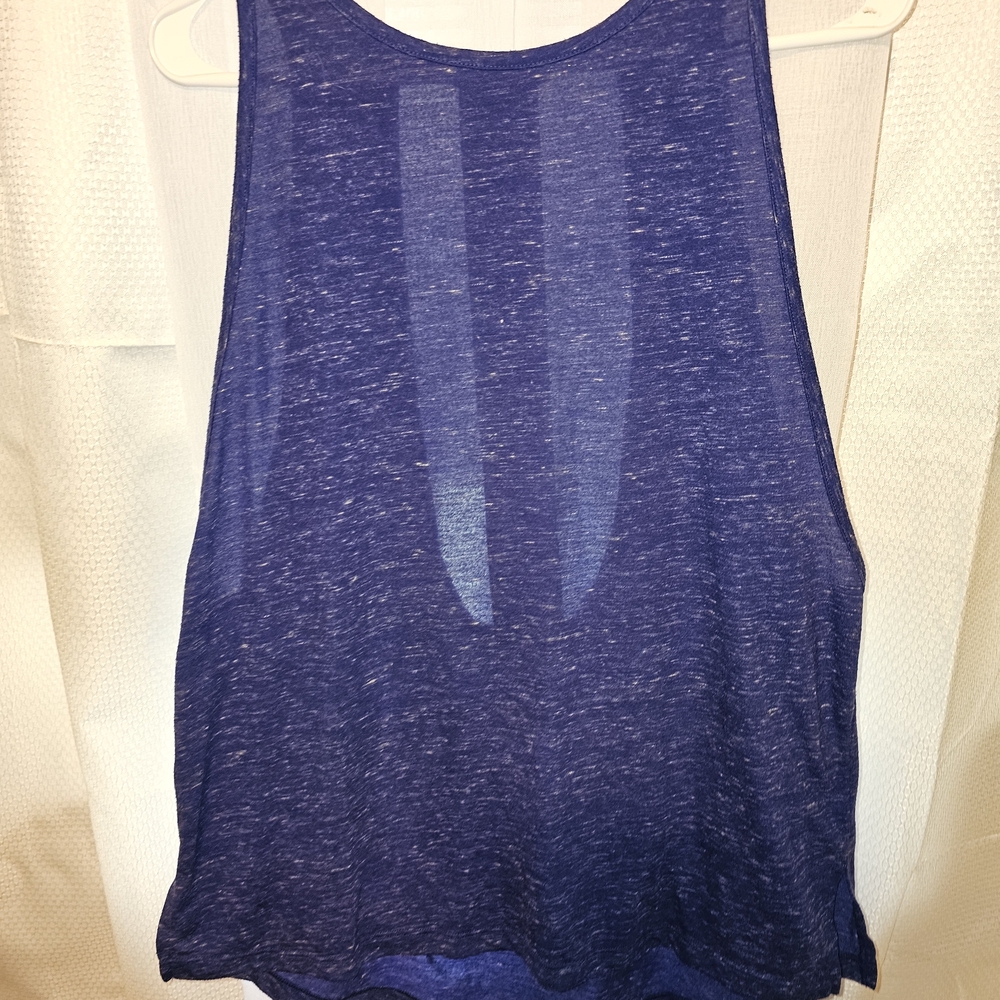 Victoria's Secret Navy Blue Heather Racerback Tank Top